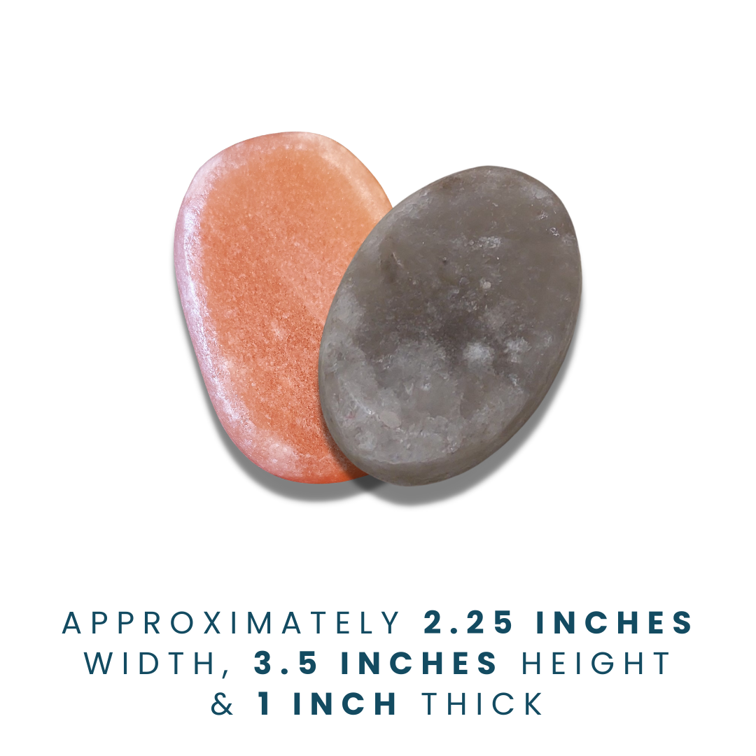 Himalayan Salt Stones - Round, Oblong, Teardrop & Heart in Pink/Gray (For Trade Show Only)