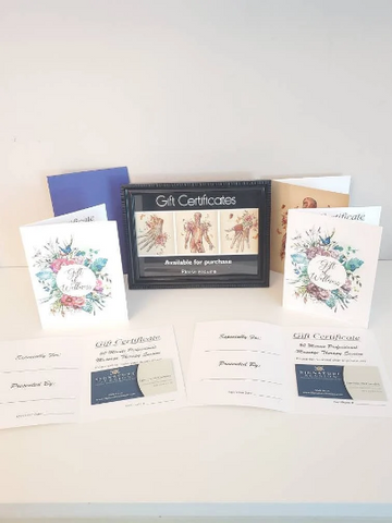 Beautiful Gift Certificates for clients to purchase