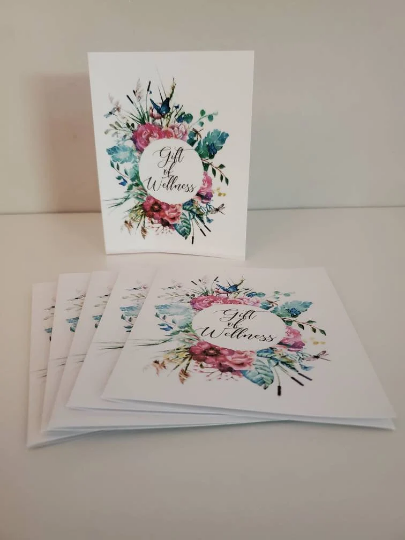 Beautiful Gift Certificates for clients to purchase