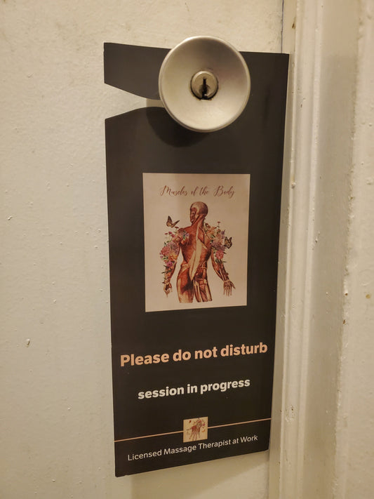 Gift for massage therapist, graduation for massage therapist. Do not disturb door hanger