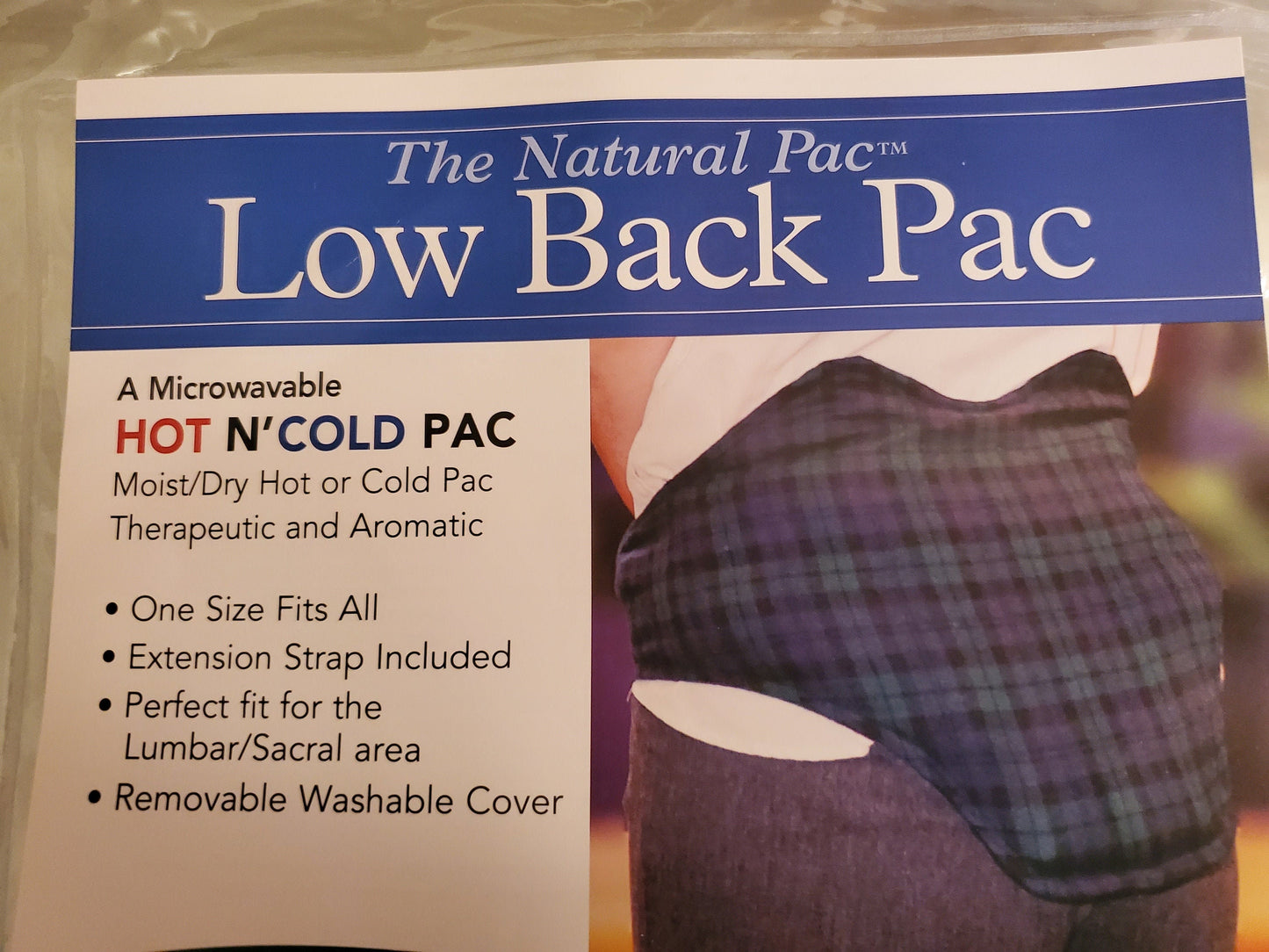 Soothing Warm Low Back Pack, moist heat, pain relief. relief for low back pain