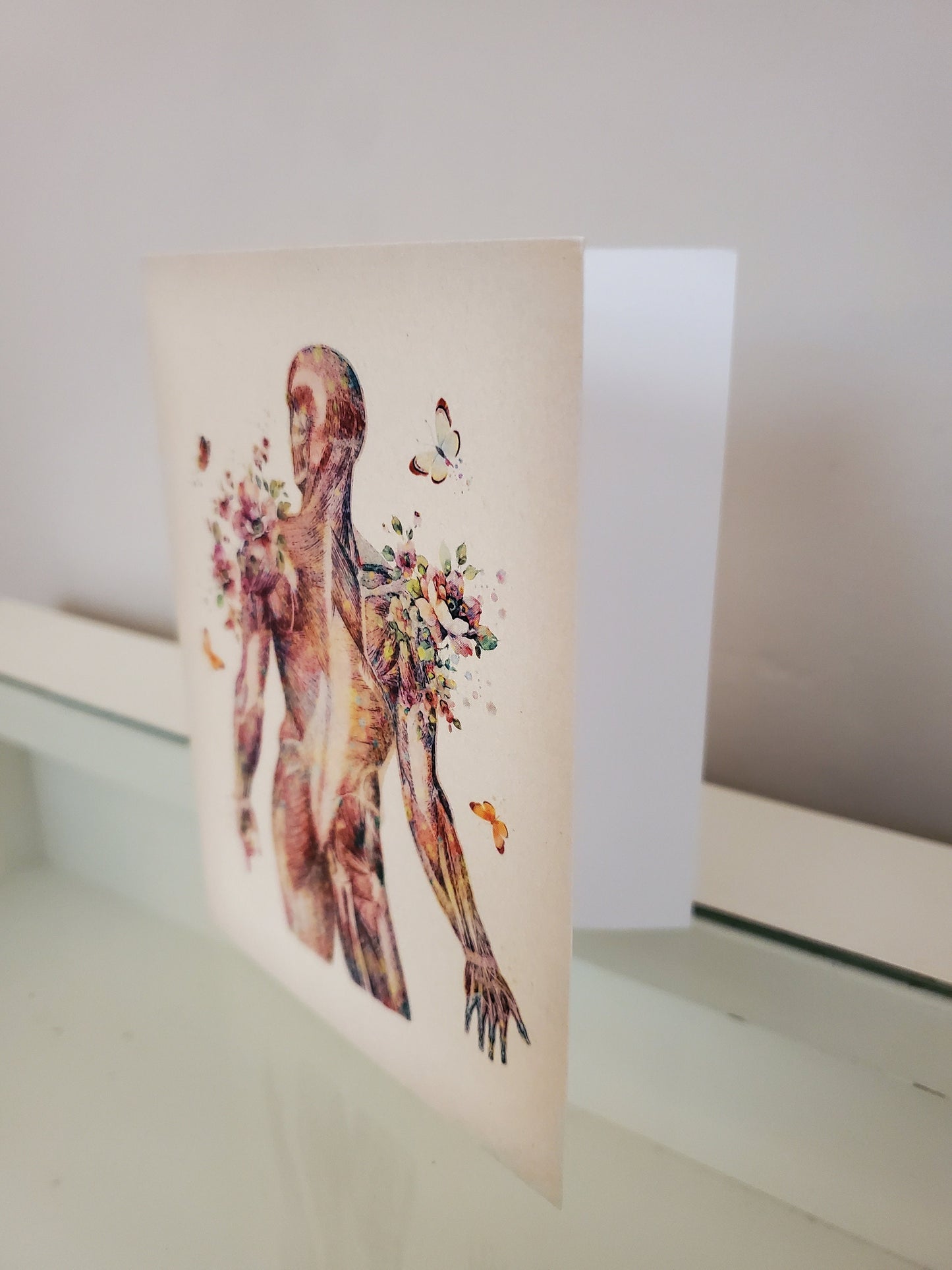 Vintage Muscles of the body, Watercolor Note Card