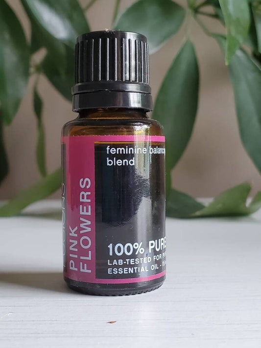 Essential Oil Feminine Balance Blend 'Pink Flowers' - 15ml